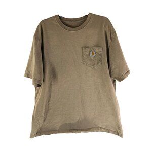 Carhartt Mens K87 Loose Fit Heavyweight Pocket T-Shirt Brown Size XL